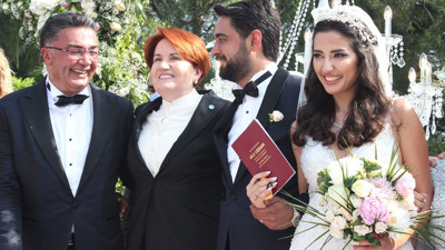 Akşener nikah şahidi oldu. İYİ Partili başkanın oğlu dünya evine girdi