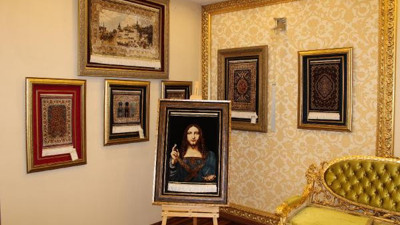 Da Vinci'nin tablosu ipek halıya işlendi