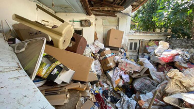 Aydın'da çöp ev bulundu