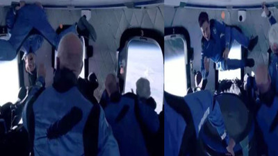 Jeff Bezos’un uzay seyahatinin görüntüleri yayınlandı