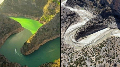 Arapapıştı Kanyonu'ndaki sular çekildi