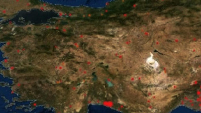 Türkiye’deki yangınlar NASA haritasına böyle yansıdı
