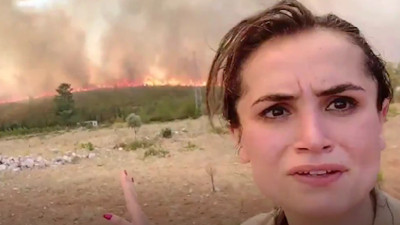 Mazıköy’de gazeteciler alevlerin arasında kaldı!