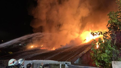 İstanbul'da cam atölyesi yangını