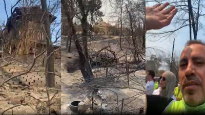 Haluk Levent küle dönen köyden yayın yaptı