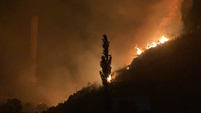 Şehir siren sesleriyle çınlıyor. Alevler Termik Santrale ulaştı