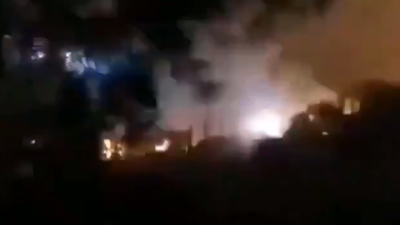 Santral bölgesinde yeni görüntüler geldi. Peş peşe patlama sesleri