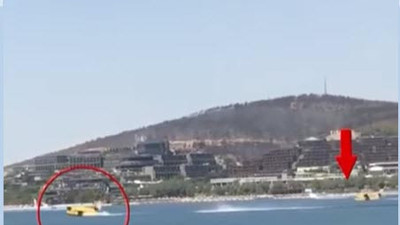 Yangın uçağını durduran jet-ski için harekete geçildi