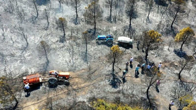 Manisa Saruhanlı'da aynı mevkide 4 yangın: