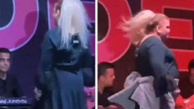 Kibariye kocası istedi diye masa örtüsünü beline bağladı