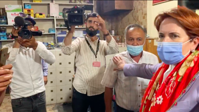 Meral Akşener'e Türkiye'nin gerçeklerinin anlatılmasından rahatsız olan kişi, önce provokasyon yaptı sonra A Haber'e konuştu