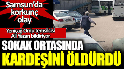 Sokak ortasında kardeşini öldürdü