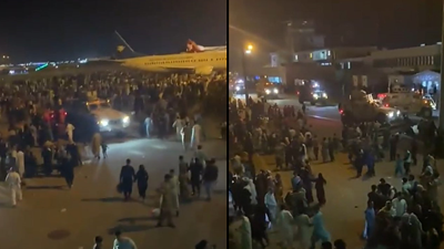 Kabil Havalimanı'ndaki tahliyelerde izdiham yaşandı
