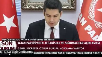 Vatan Partisi'nden Taliban'a övgü