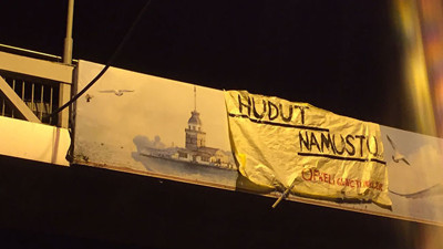 "Hudut namustur" pankartına gözaltı!