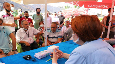 Marmaris’te tek geçim kaynağını kaybeden arıcılar Akşener’e dert yandı: Bizi evlerimizden çok yanan ağaçlarımız üzdü