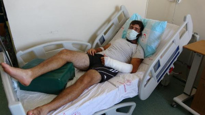 Orman yangınına giden işçiye ayı saldırdı