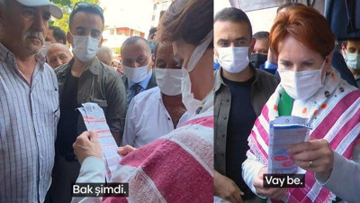 Vatandaş, Akşener’e faturasını göstererek isyan etti