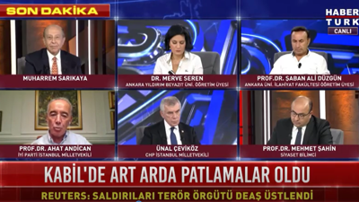 Habertürk canlı yayınında tuhaf sesler