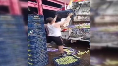 Kasalarca sebzeyi dökmüştü. İnfial yaratan görüntüler için bakan açıklama yaptı