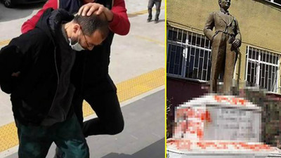 Atatürk büstüne saldırıp hakaretler yağdırmıştı. İlk duruşmada serbest bırakıldı