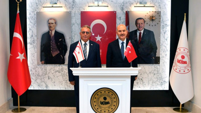 Bakan Soylu KKTC'li mevkidaşı Evren ile görüştü