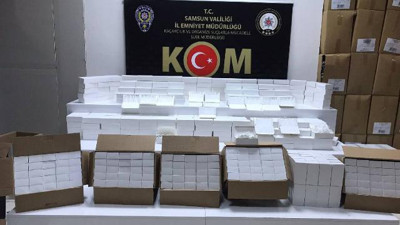 Samsun'da 160 bin makaron ele geçirildi