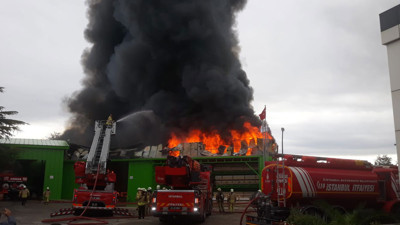 Şile'de fabrika yangını