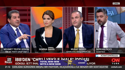 CNN Türk'ten AKP'li Tevfik Göksu'ya yanıt vermek isteyen İBB'ye sansür