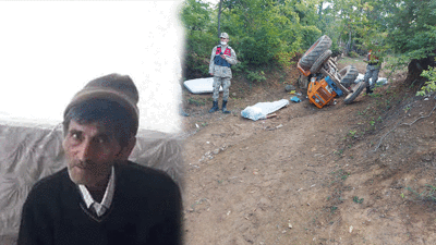 Traktör devrildi: 1 ölü 1 yaralı