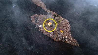La Palma adasındaki ‘Mucize ev’ lav akıntısına yenildi