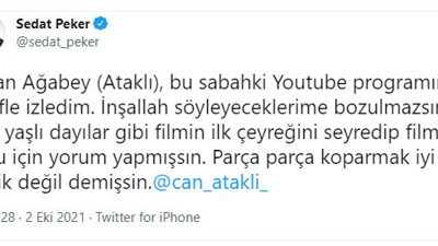 Peker'den Can Ataklı’ya ‘’Filmin sonunda mahcup olacaksın’’