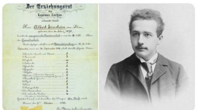 Ünlü fizikçi Albert Einstein'ın lise karnesi ortaya çıktı. Karnedeki o ders notu dikkat çekti