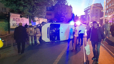 Tramvay hattında kaza