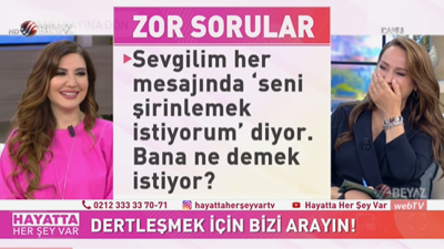 Stüdyoyu kahkahaya boğan soru! Sevgilim bana ''şirinlemek istiyorum'' diyor