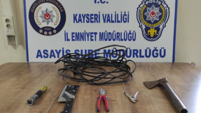 100 bin TL değerinde kablo çaldı, tutuklandı