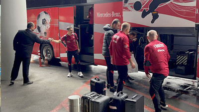 A Milli Futbol Takımı Riga'ya gitti