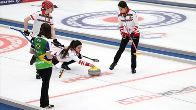 Milliler Curling'de Brezilya'yı farklı geçti