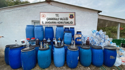 3 bin litre kaçak alkol ele geçirildi