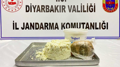 Yoğurt kovasındaki peynirin içinden eroin çıktı
