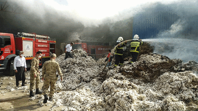 Çırçır fabrikasında yangın