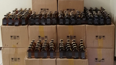 1400 şişe kaçak içki ele geçirildi
