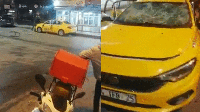 Taksi durağına gelip dehşet saçtı