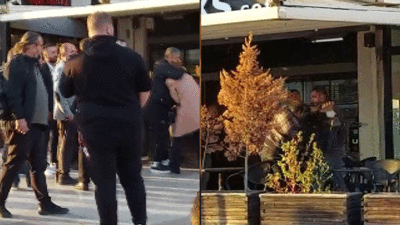 Eşini döven adama meydan dayağı