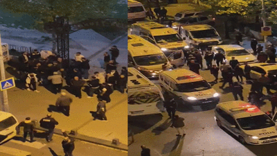 Sokak ortasında silahlı kavga