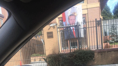 ABD Washington Büyükelçiliği'nde 29 Ekim'de Erdoğan'ın posteri asıldı