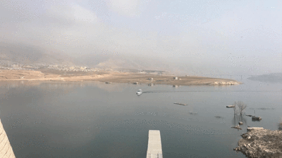 Baraj çekildi, eski yerleşim yeri göründü