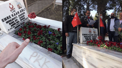 Kalleş PKK'dan şehit mezarına saldırı. Bulun bu alçakları