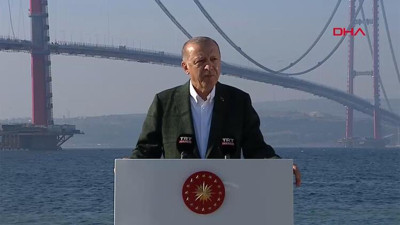 Erdoğan Çanakkale Köprüsü montaj töreninde konuştu