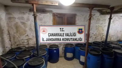 Çanakkale'de binlerce litre sahte içki ele geçirildi